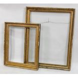 Two similar moulded giltwood and gesso picture frames, 18th/early 19th century,