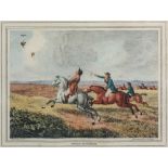 A set of four colour engravings; Heron Hawking, Pheasant Hawking,