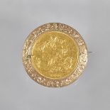A Victoria young head sovereign, St George and The Dragon reverse, 1886 M,