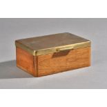 Bauhaus Design; Marianne Brandt for Ruppelwerk Gotha, a brass lidded walnut box, circa 1929-1932,
