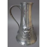 A Liberty Tudric pewter water jug, after a design by Archibald Knox,