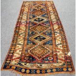 An Antique Kazak short runner,