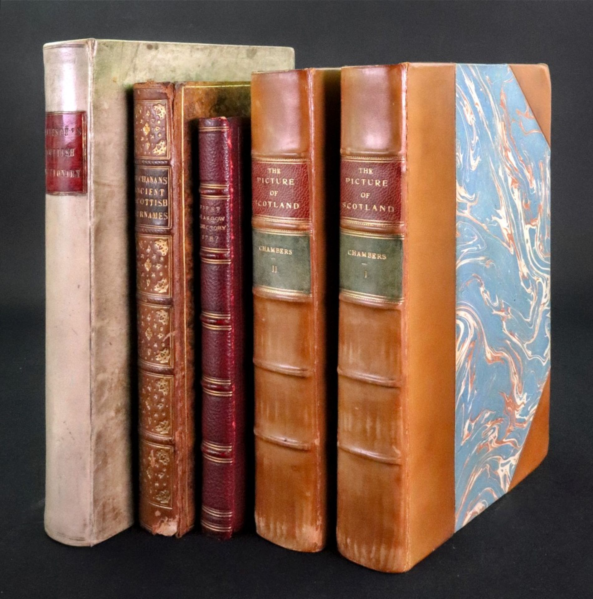 CHAMBERS (Robert) The Picture of Scotland, 2 volumes, 2nd edition 1828, half gilt calf,