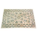 A Shyam Ahuja Indian handwoven woollen chainstitch rug, backed in cotton,