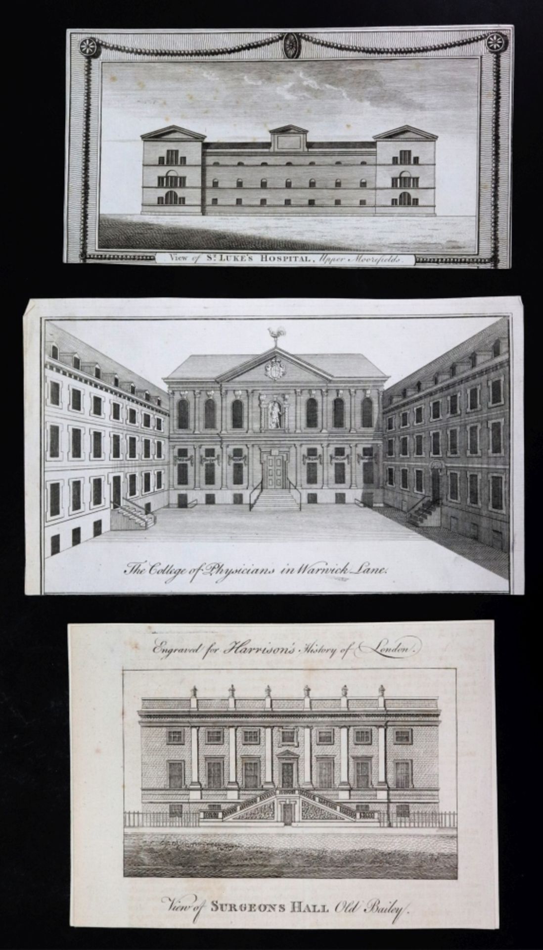 A collection of 23 prints and engravings of hospitals and medical buildings, - Image 12 of 24