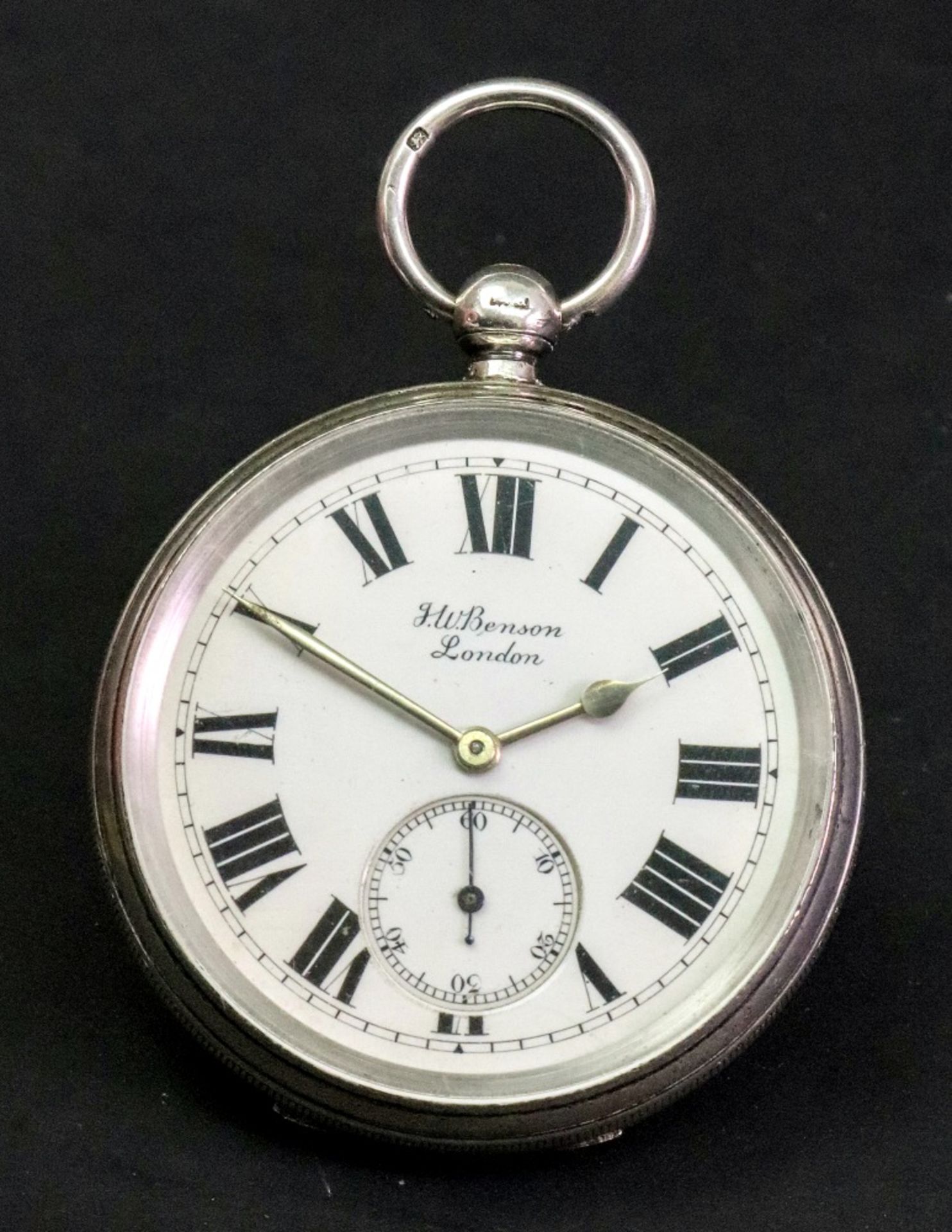 J W Benson; a gentleman's silver cased pocket watch,