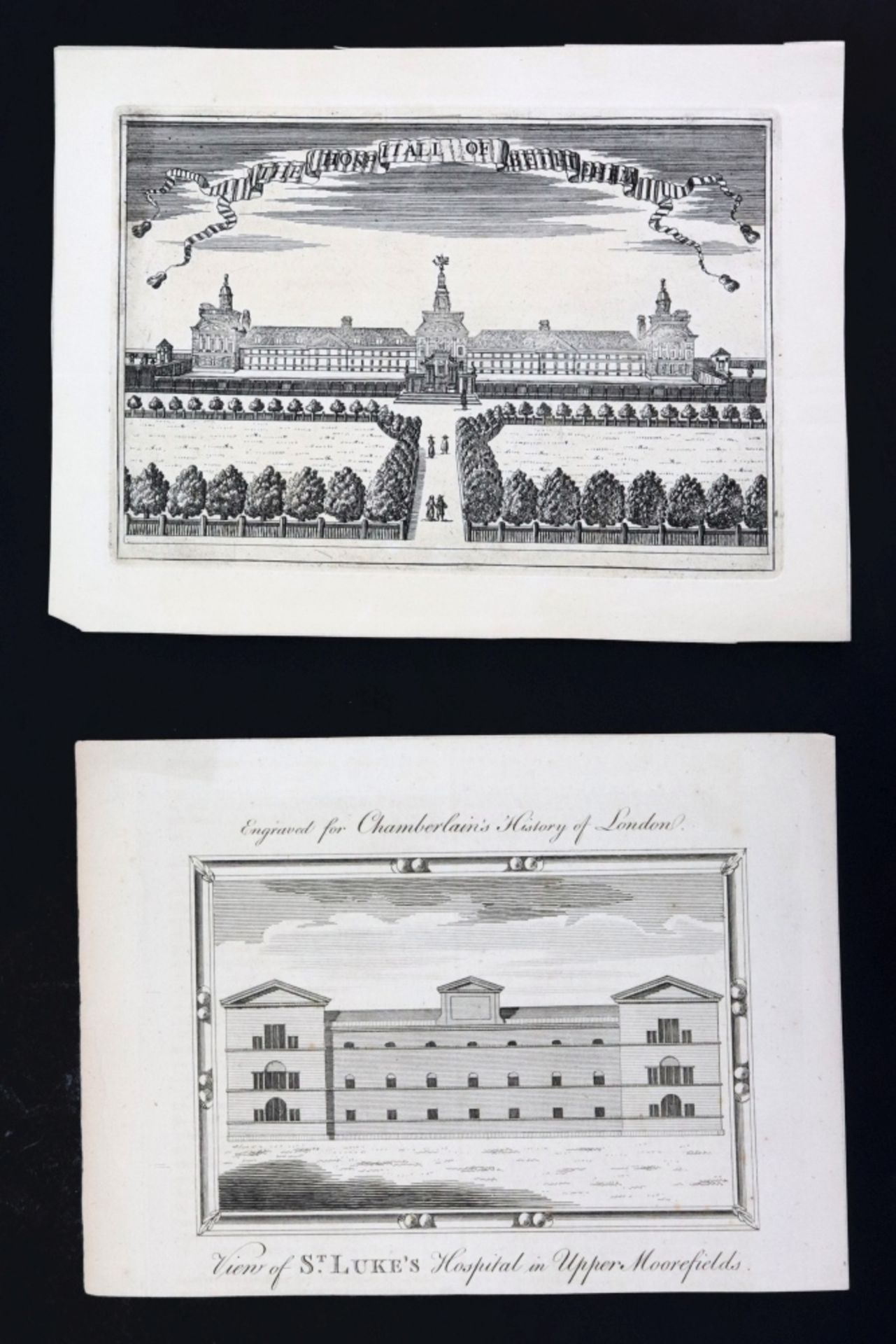 A collection of 23 prints and engravings of hospitals and medical buildings, - Image 13 of 24