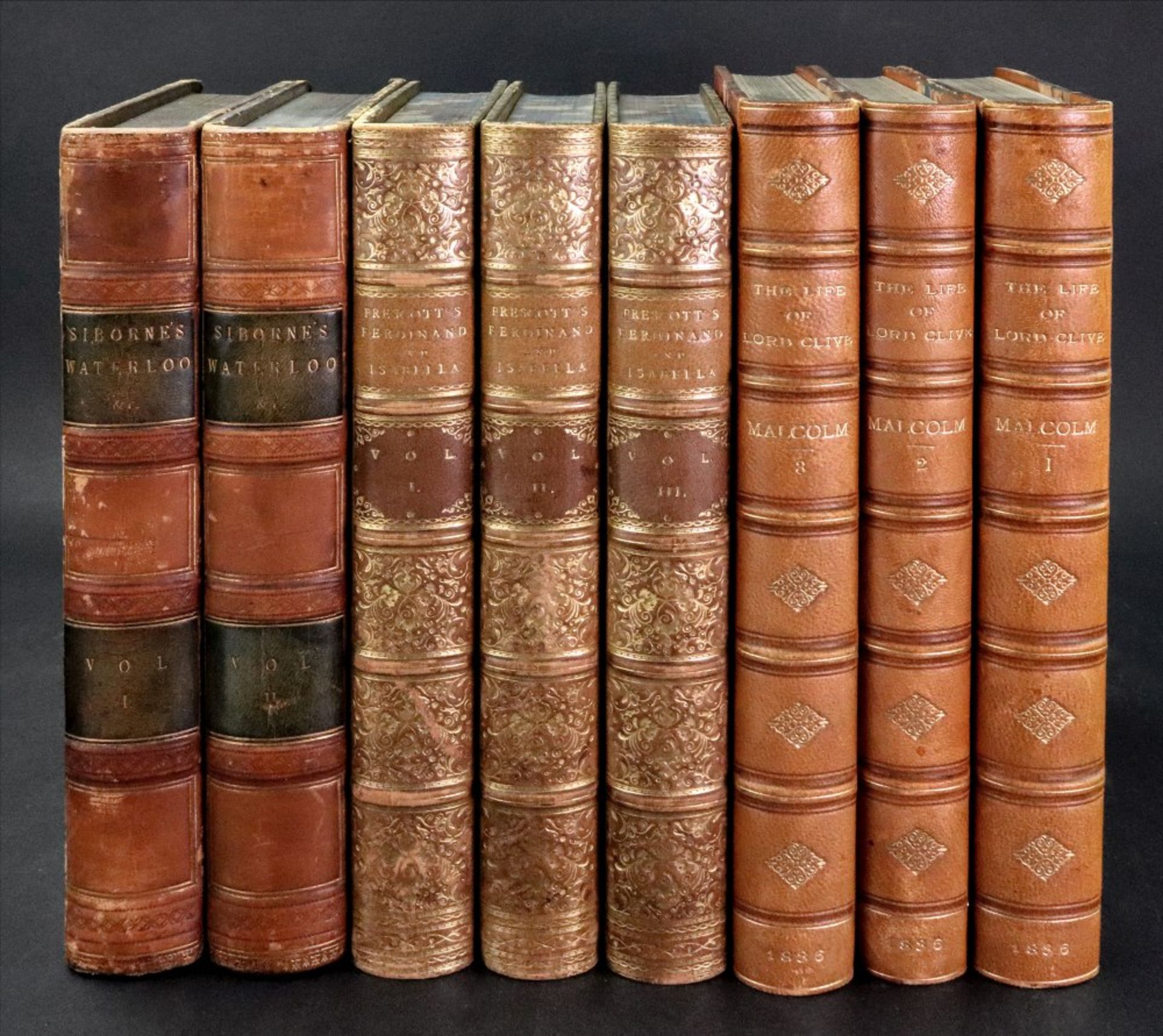 MALCOLM (Sir John) The Life of Robert, Lord Clive, 3 volumes, 1836,