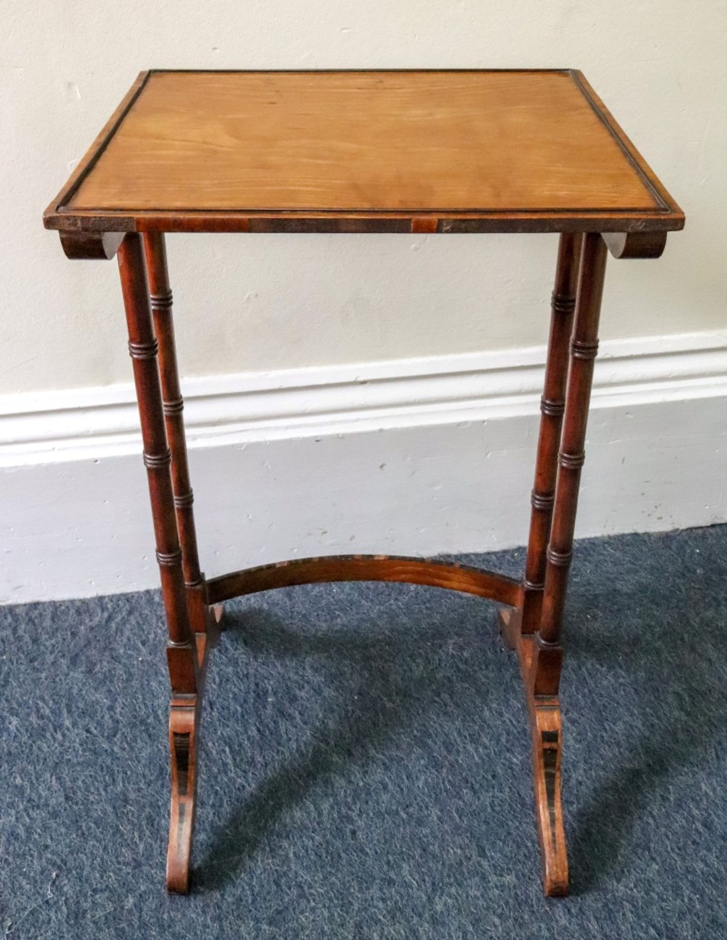 A nest of three Regency satinwood and coromandel wood tables, - Image 2 of 10