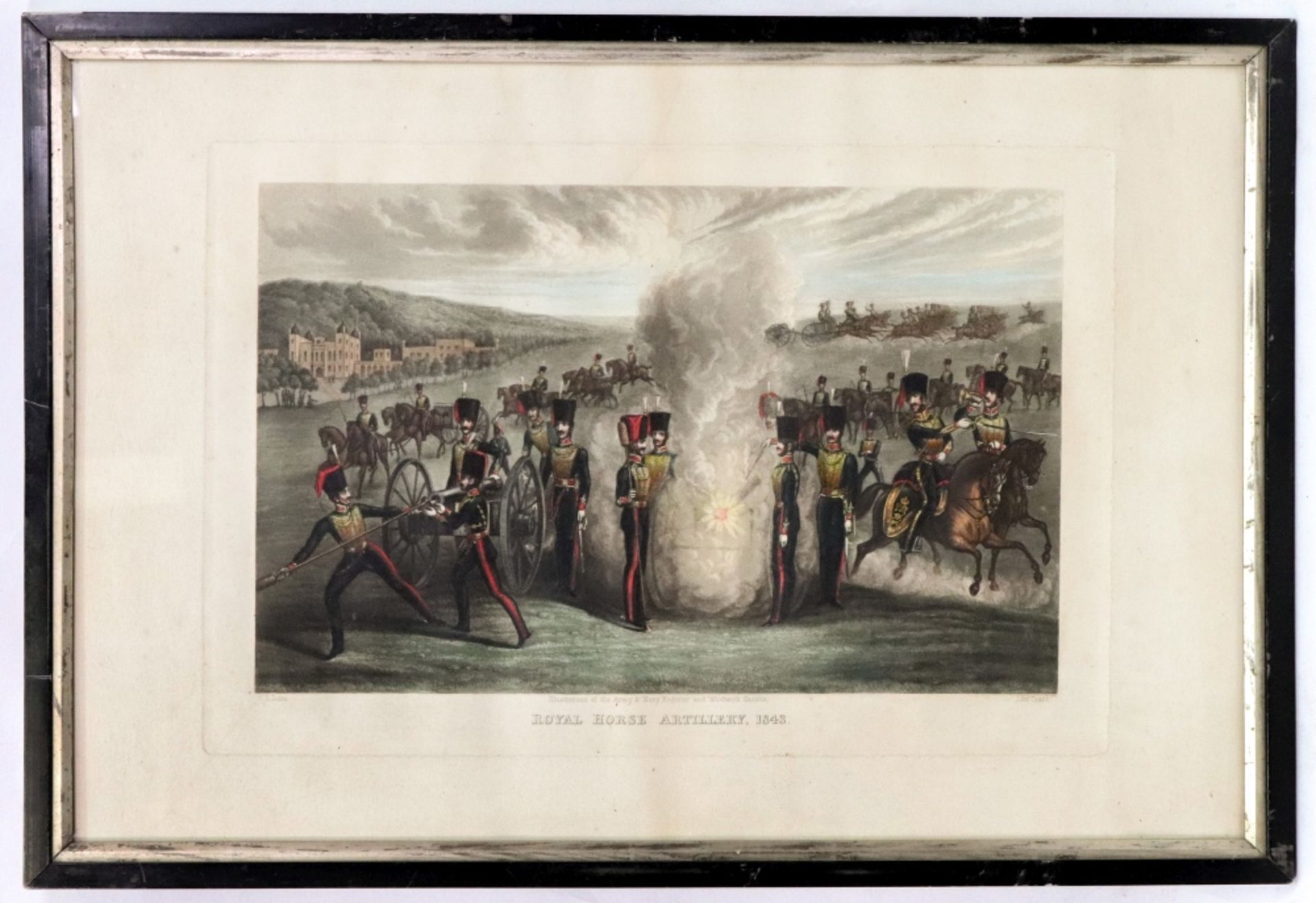After John Grant, Royal Artillery Repository Exercises 1844, colour engraving by John Grant, - Image 3 of 4