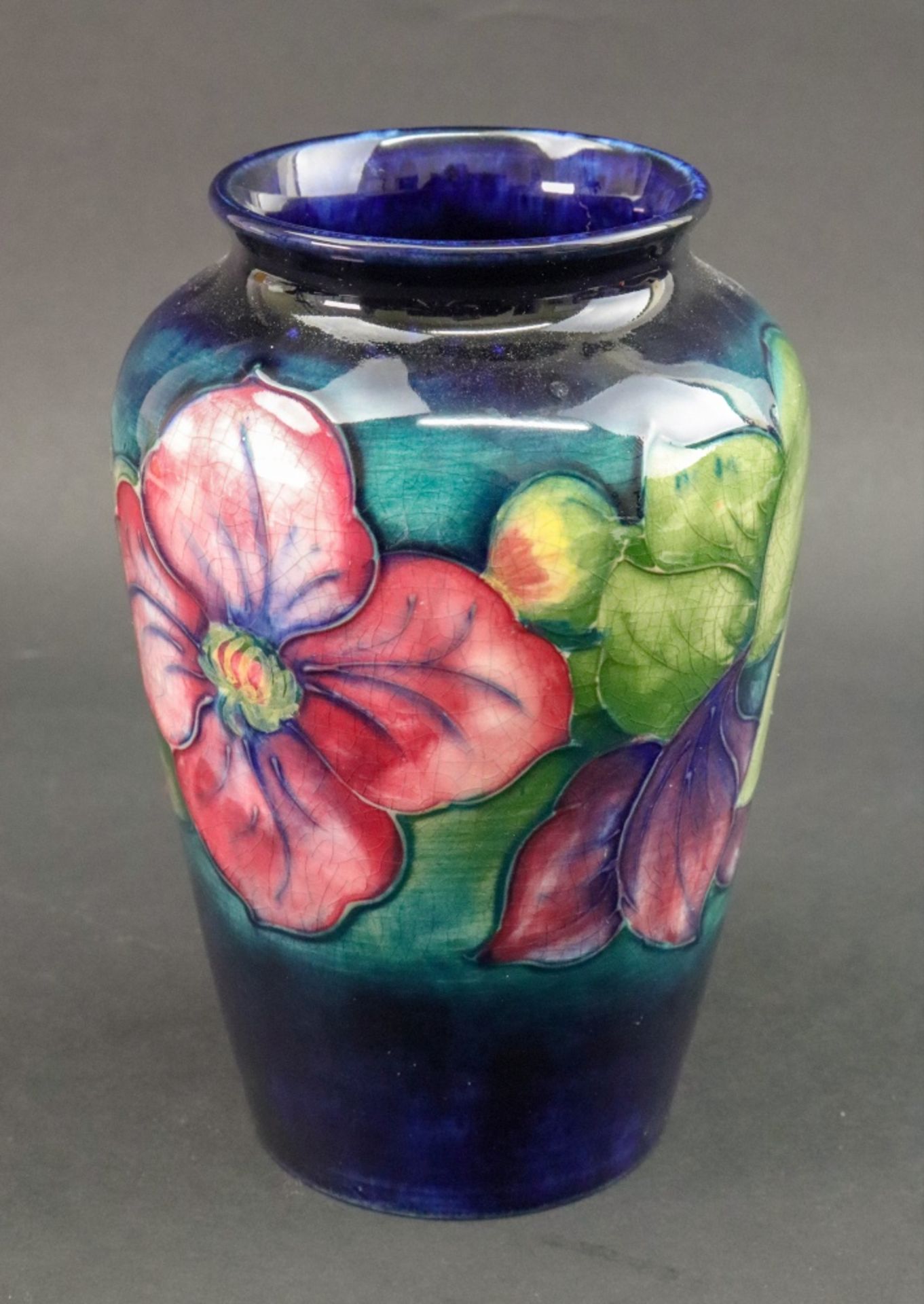 A Moorcroft pottery vase, of slender ovoid form,