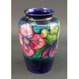 A Moorcroft pottery vase, of slender ovoid form,