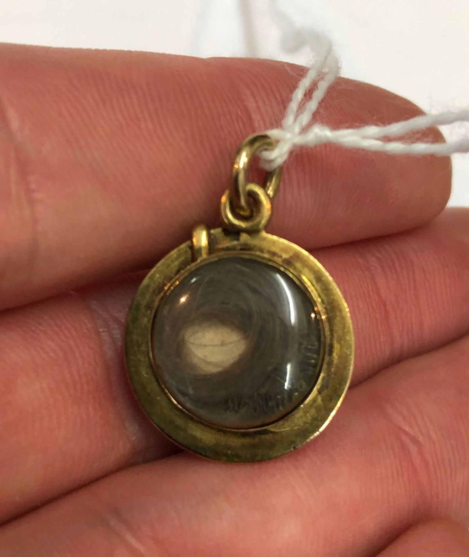 A Victorian gold and turquoise pendant locket, - Image 2 of 2