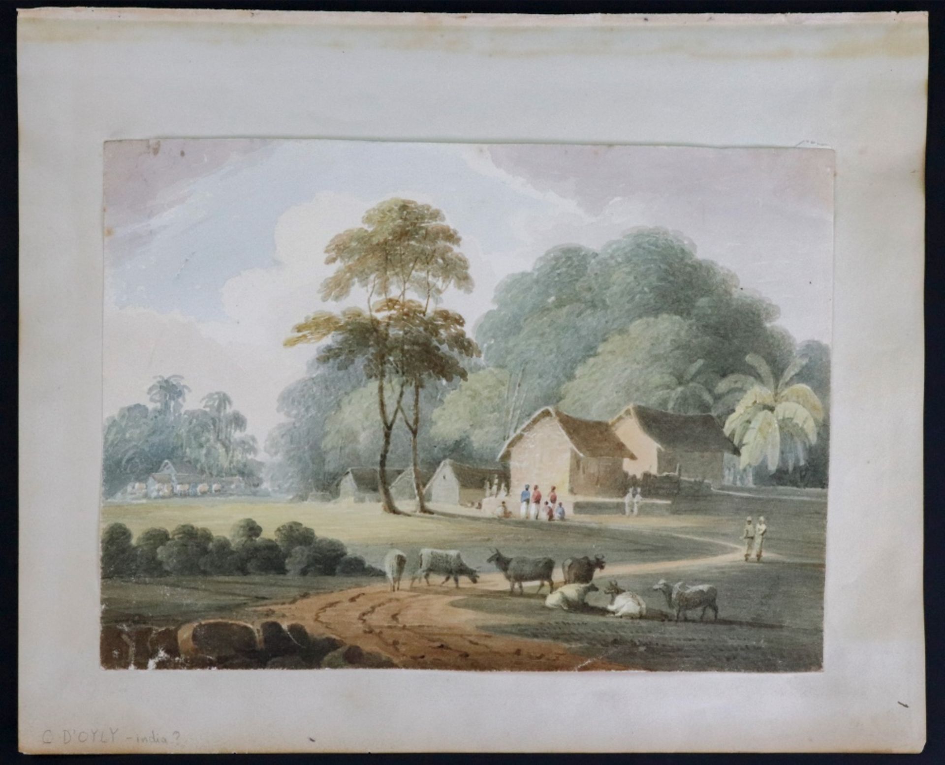 English School, 19th Century, An Indian village scene, watercolour, 16.5 x 22. - Image 2 of 15