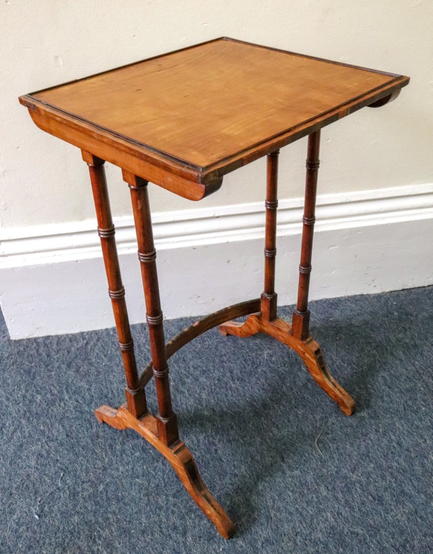 A nest of three Regency satinwood and coromandel wood tables, - Image 3 of 10