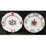 A Chinese famille rose armorial plate, Qianlong,