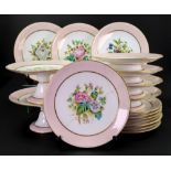 A Crown Derby porcelain part dessert,