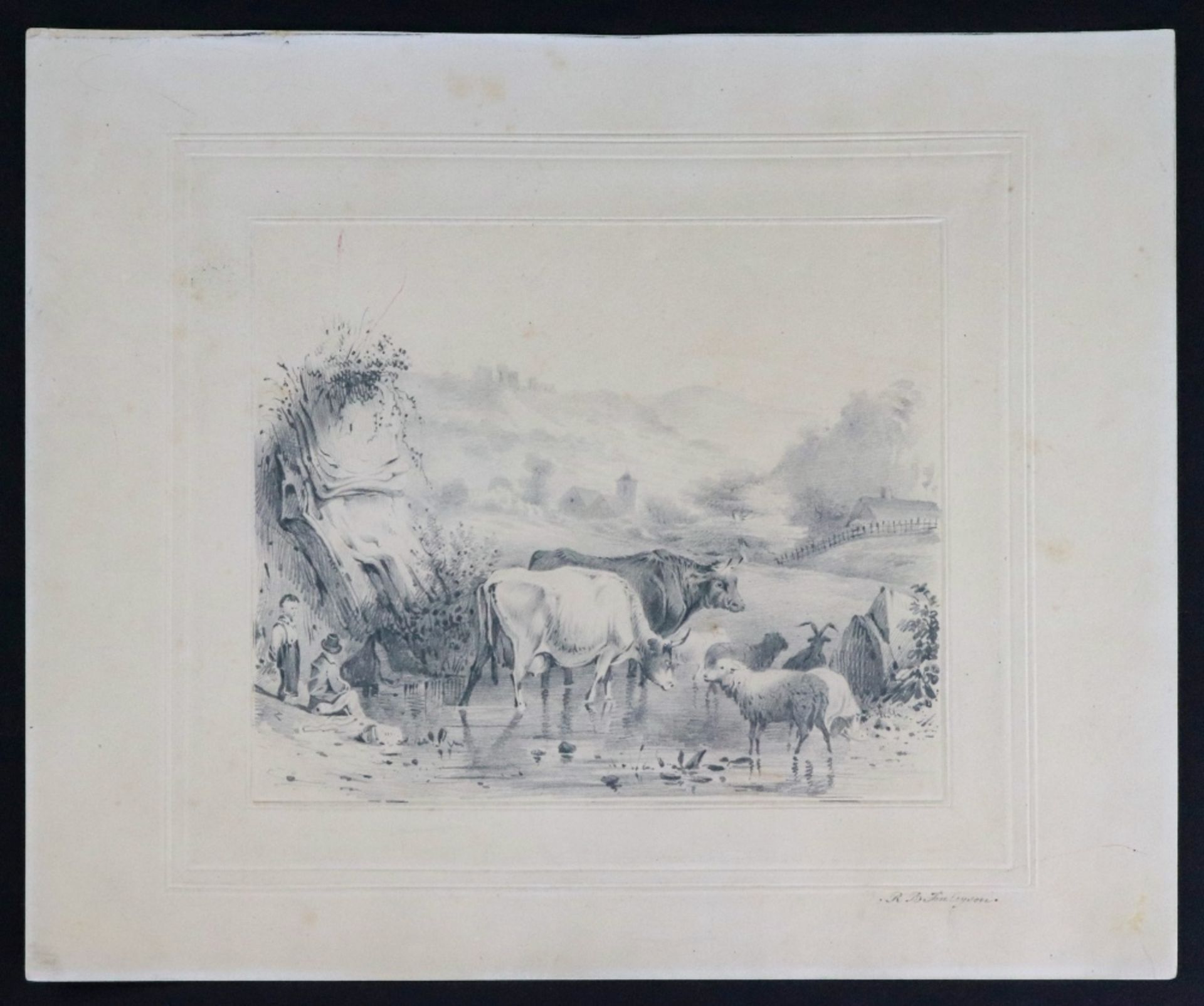 English School, 19th Century, An Indian village scene, watercolour, 16.5 x 22. - Image 12 of 15