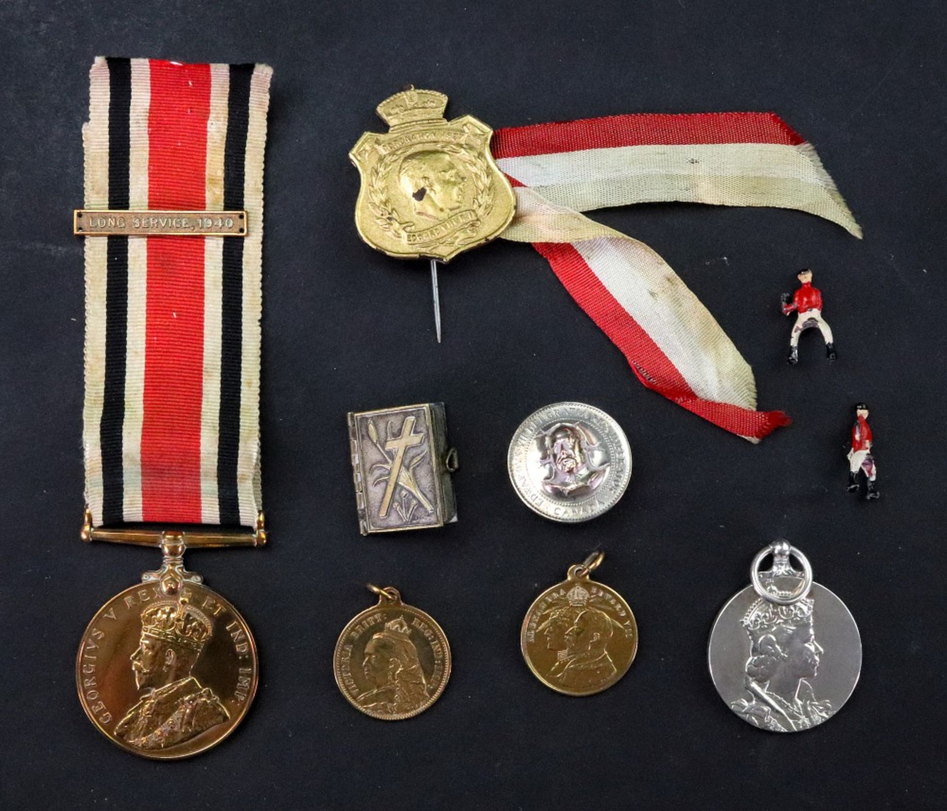 A George V Special Constabulary medal to Albert Spring, an Elizabeth II Coronation medal,