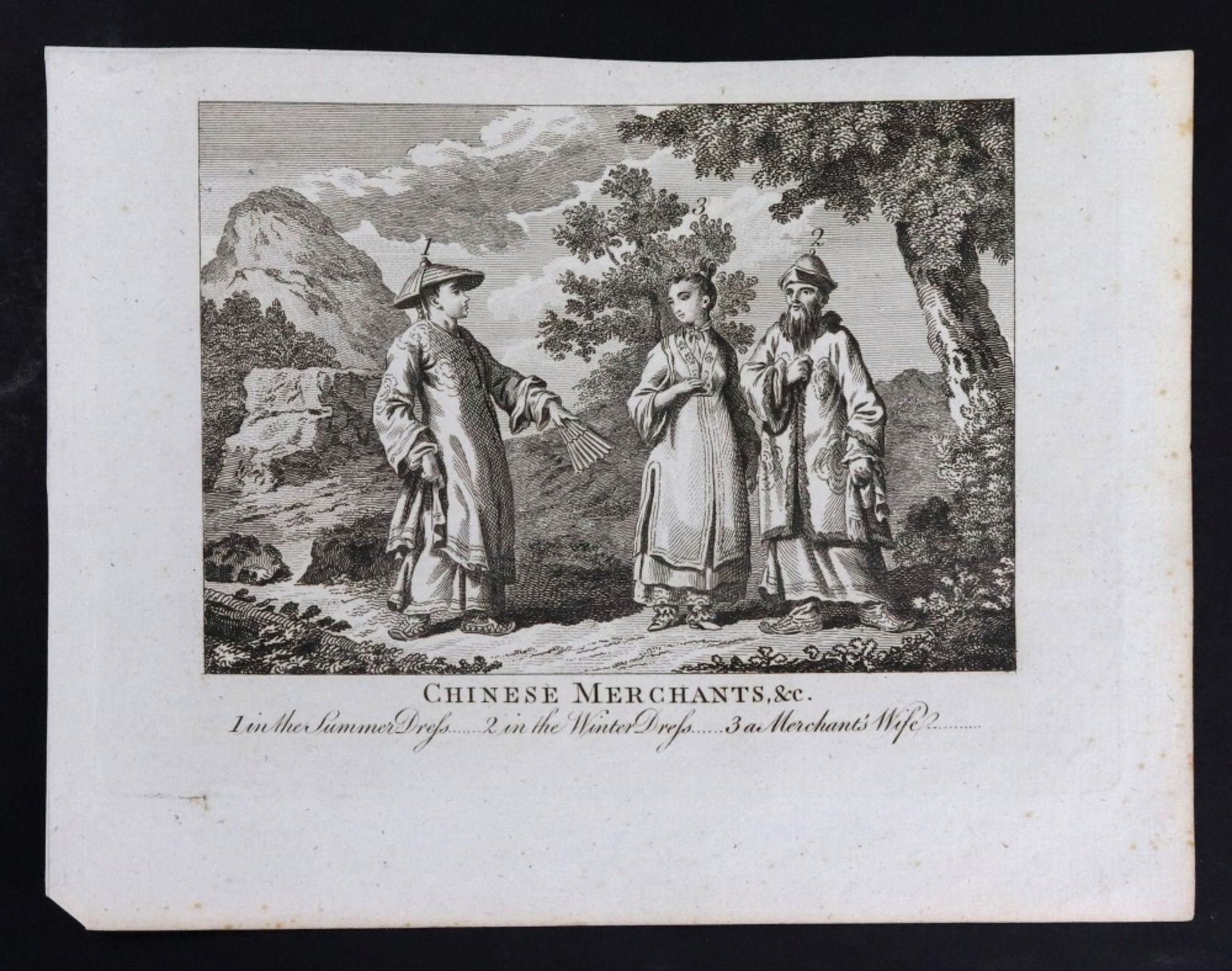An engraving titled 'Chinese Dresses' engraved for Bankes's New History of Geography, 16 x 22cm, - Image 4 of 8