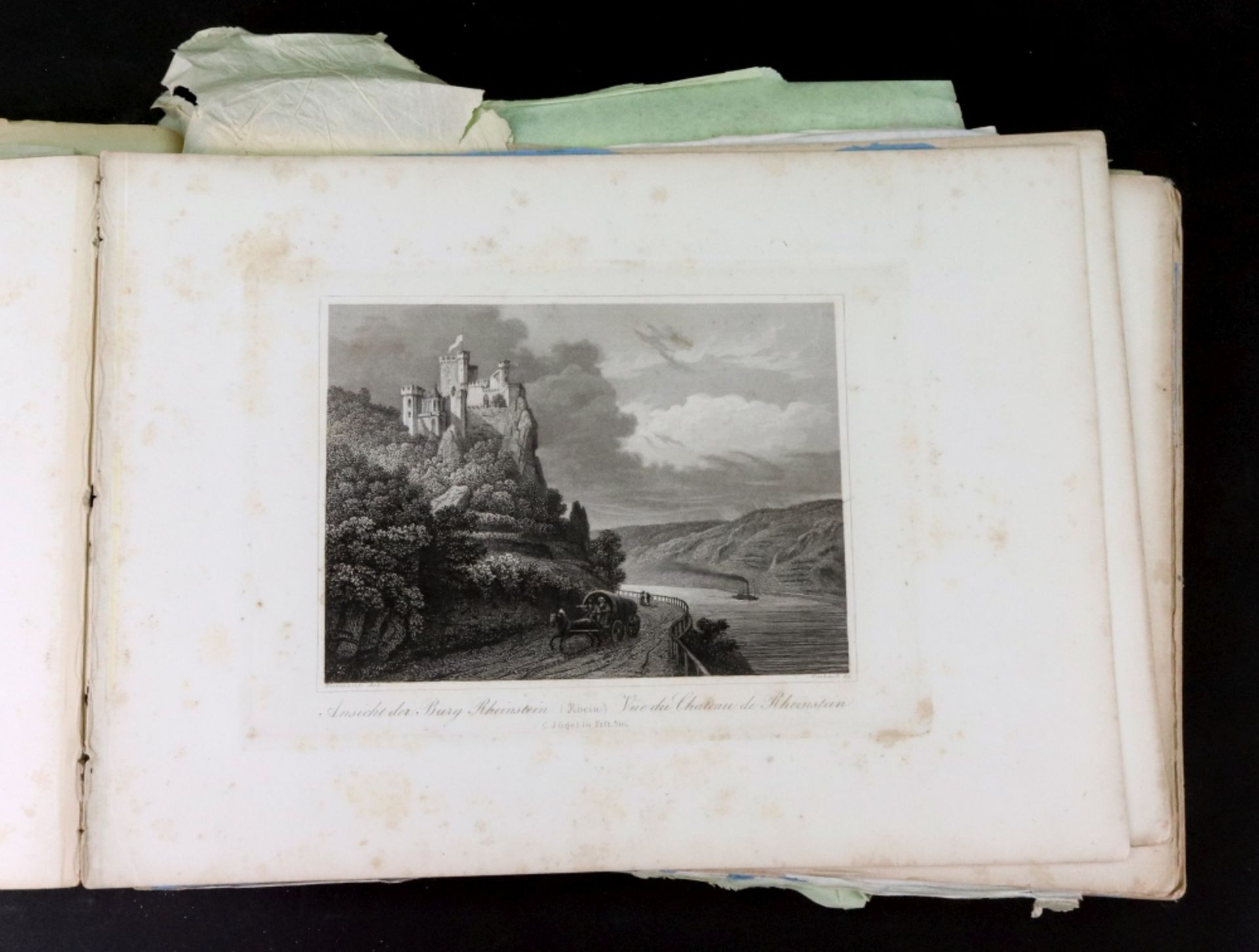 DER RHEIN, coloured pictorial title and numerous engraved (plain) plates, mostly tissue guarded, - Image 2 of 4