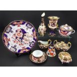 A group of Royal Crown Derby 'Japan' pattern bone china wares, 20th century, comprising: a bell,