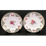 A pair of Berlin porcelain plates, 19th century,