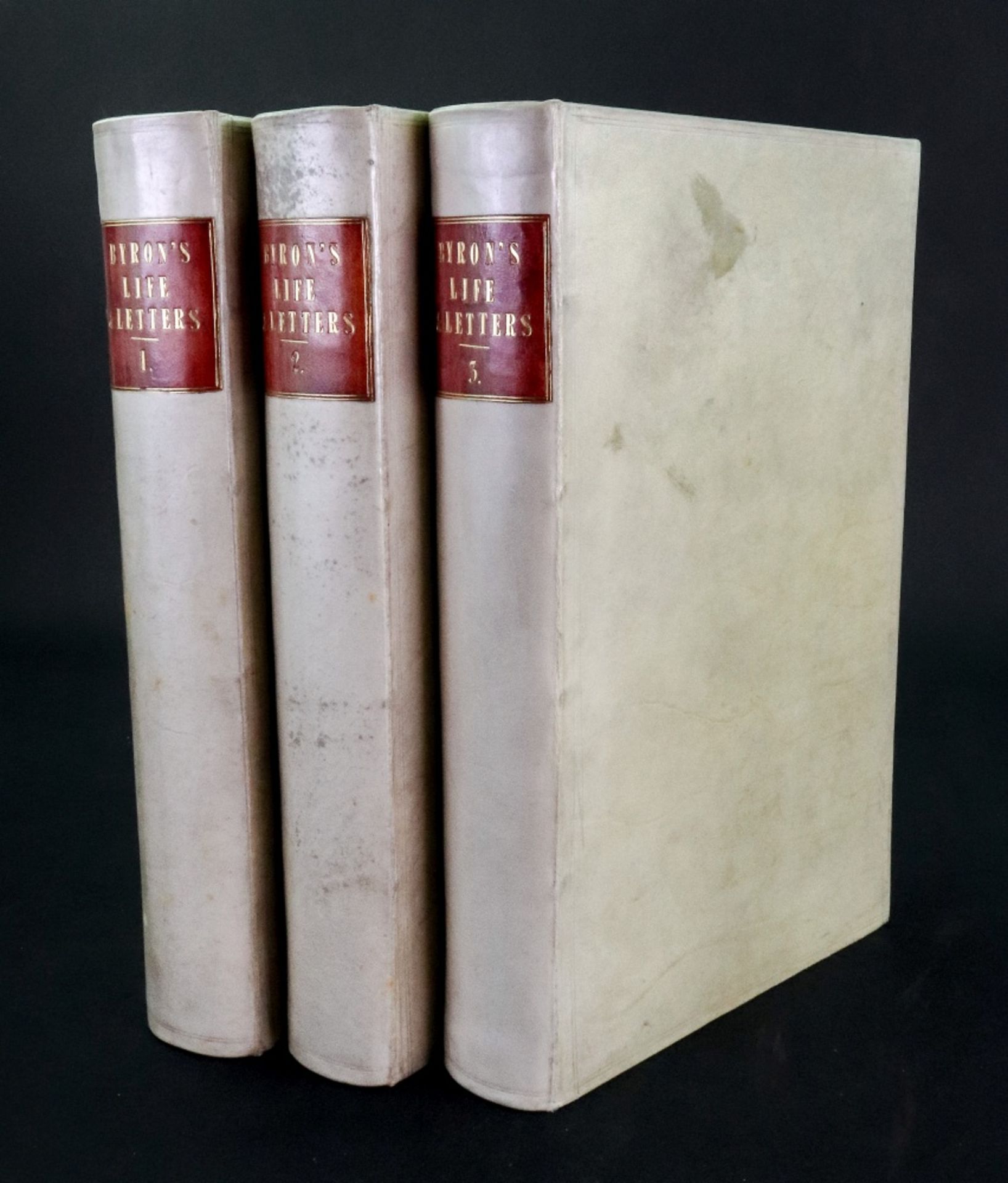 MOORE (Thomas) Letters and Journals of Lord Byron, 3 volumes, 3rd edition, 1833,