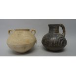 Two pottery vessels,