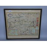 A map by John SPEED: Wight Island, 38cm x 50cm, hand-coloured,