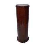 A Victorian mahogany cylindrical pedestal, 35cm diameter x 107cm high.