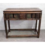 A 19th century Chinese stained softwood side cabinet,