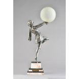 An Art Deco figural table lamp,