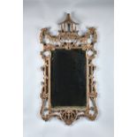 A late 19th century Chippendale Revival mirror,