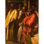 Italian School (18th/19th century), A group of figures in a crowd, fragment of a larger composition,