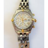 A Breitling Chronograph Automatic gentleman's steel bracelet wristwatch,