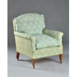 Howard & Son, a Dutton chair, retaining some of the original upholstery,