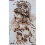 Manner of Raphael, Figure sketches, a group of five, pen and ink, three bear a signature,