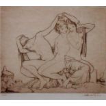 Sir William Russell Flint (1880-1969), Forlorn Dryads, etching, signed, 11.5cm x 14.5cm.