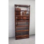GLOBE WERNICKE, a six section bookcase with single drawer base, 87cm wide x 205cm high.