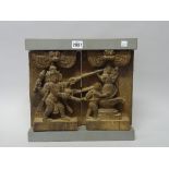 Two wood panels from a frieze, Tamil Nadu, South India, 19th century,