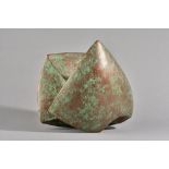 A verdigris bronzed plaster maquette in the manner of Henry Moore, incised 'HM28', 28.5cm high, (a.