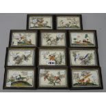 A group of eleven small Chinese paintings on rice paper, 19th century,