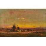 Henri Duvieux (1855-1920), A desert encampment, oil on canvas, signed, 38.5cm x 63cm.