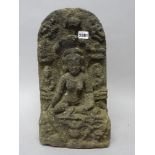 An Indian stone relief, probably Pala, Bengal, 11th century, depicting the Hindu goddess, Manasa,