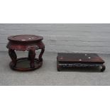 A Chinese hardwood circular stand, 20th century,