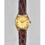 A Rolex Oyster Perpetual gold cushion shape cased gentleman's wristwatch,