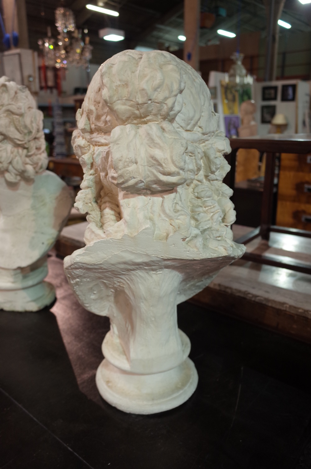 After the Antique; a modern plaster bust of a woman, 70cm high. - Image 12 of 13