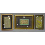 Three folios of Islamic calligraphy, Persia and India, 19th century,