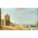 Attributed to Charles Alexis Emmanuel Malapeau (1827-1885), The Harbour, oil on canvas,